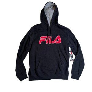 Fila Hoody Sweatshirt Grey Longsleaves Training Soft Inside NWT Men's Med #1402